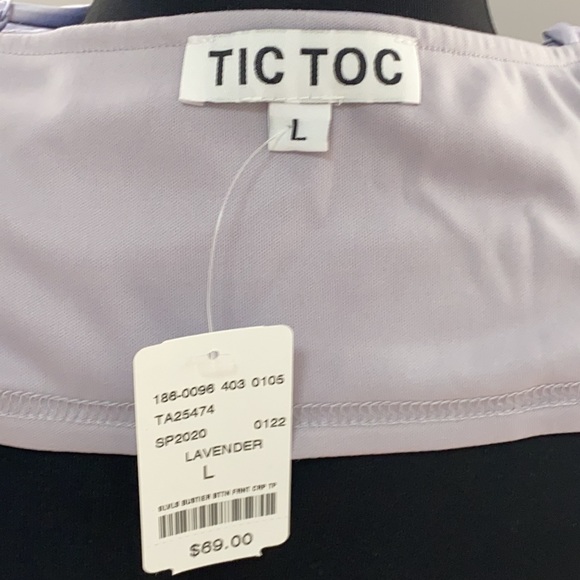 NWT M by Mendocino Purple Crop Top Size: L - Picture 4 of 4